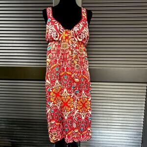 Molly New York 100% Silk Floral Sleeveless Mini  Dress, Size 8